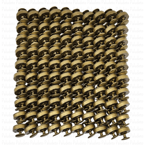 Botão Imantado com Acabamento Duplo - 14mm Ouro Velho - CAIXA