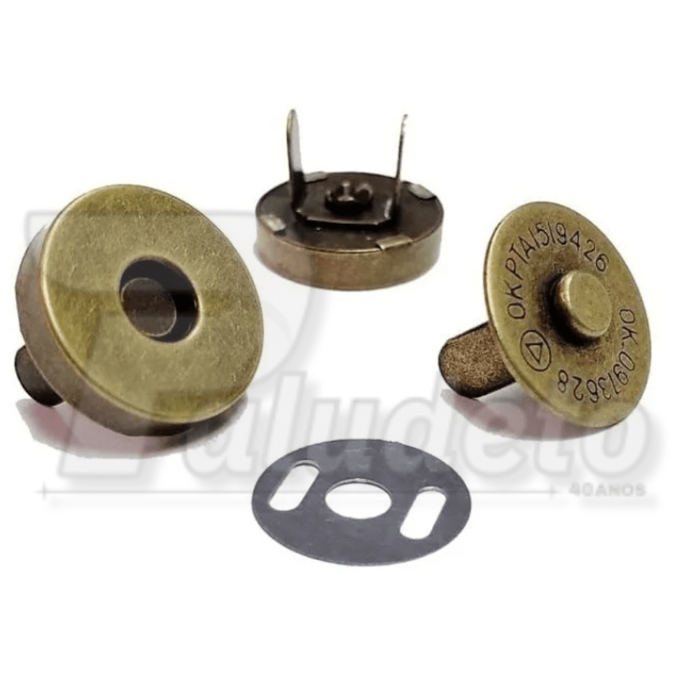 Botão Imantado 14mm Ouro Velho c/ 10 unid