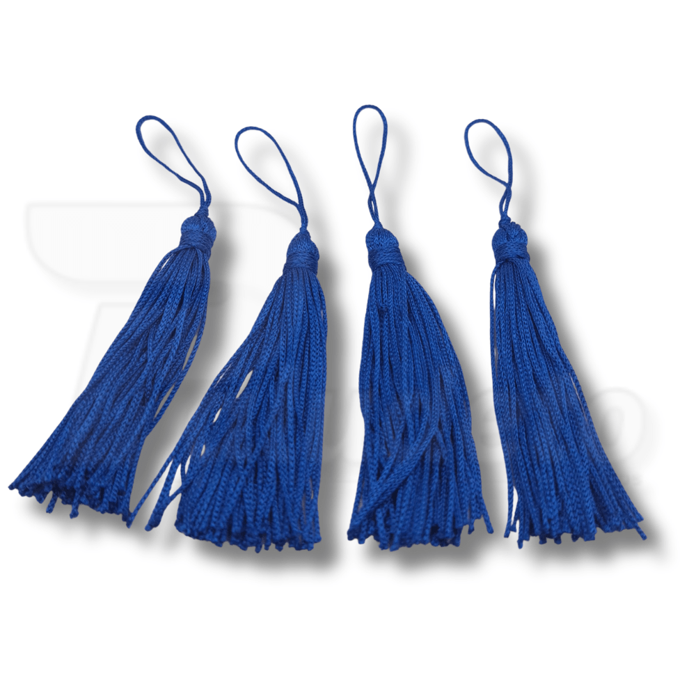 Pingente Tassel de Seda 8 cm - 4 Unid - AZUL ROYAL