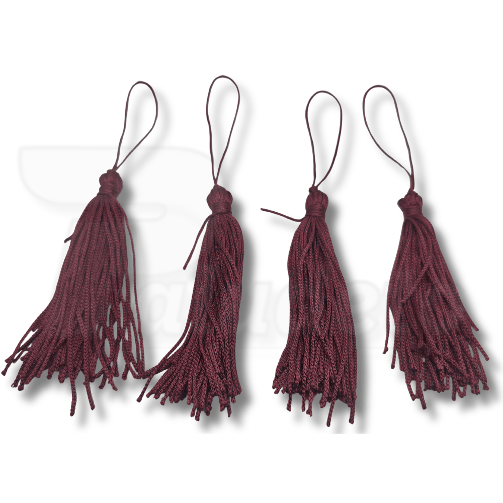 Pingente Tassel de Seda 8 cm -  4 Unid - BORDO