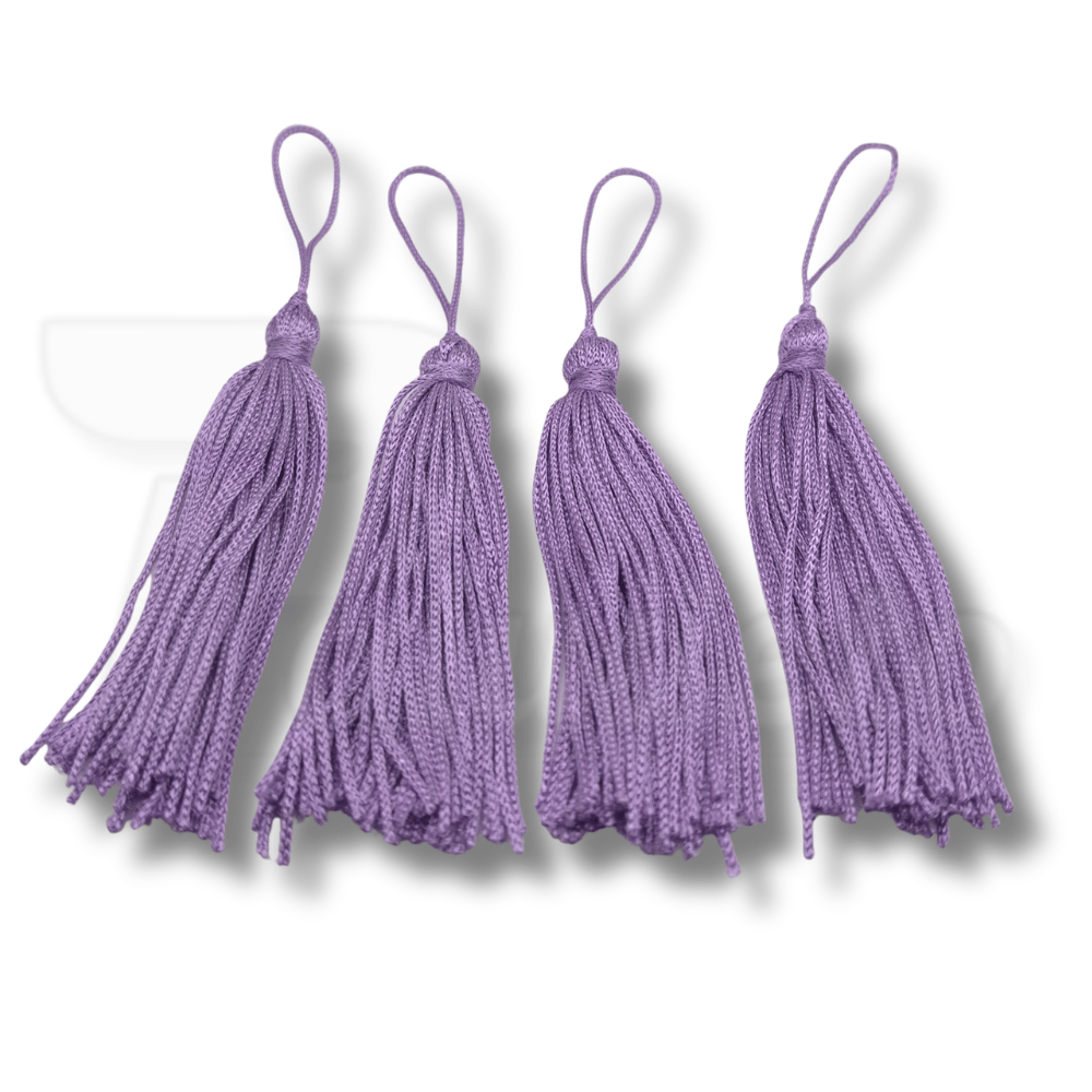 Pingente Tassel de Seda 8 cm - 4 Unid - LILAS
