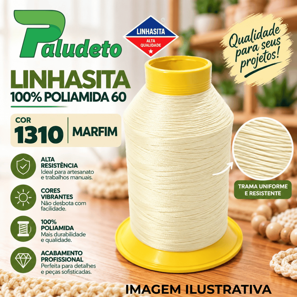 LINHASITA 100% POLIAMIDA 60 COR 1310 - BEGE
