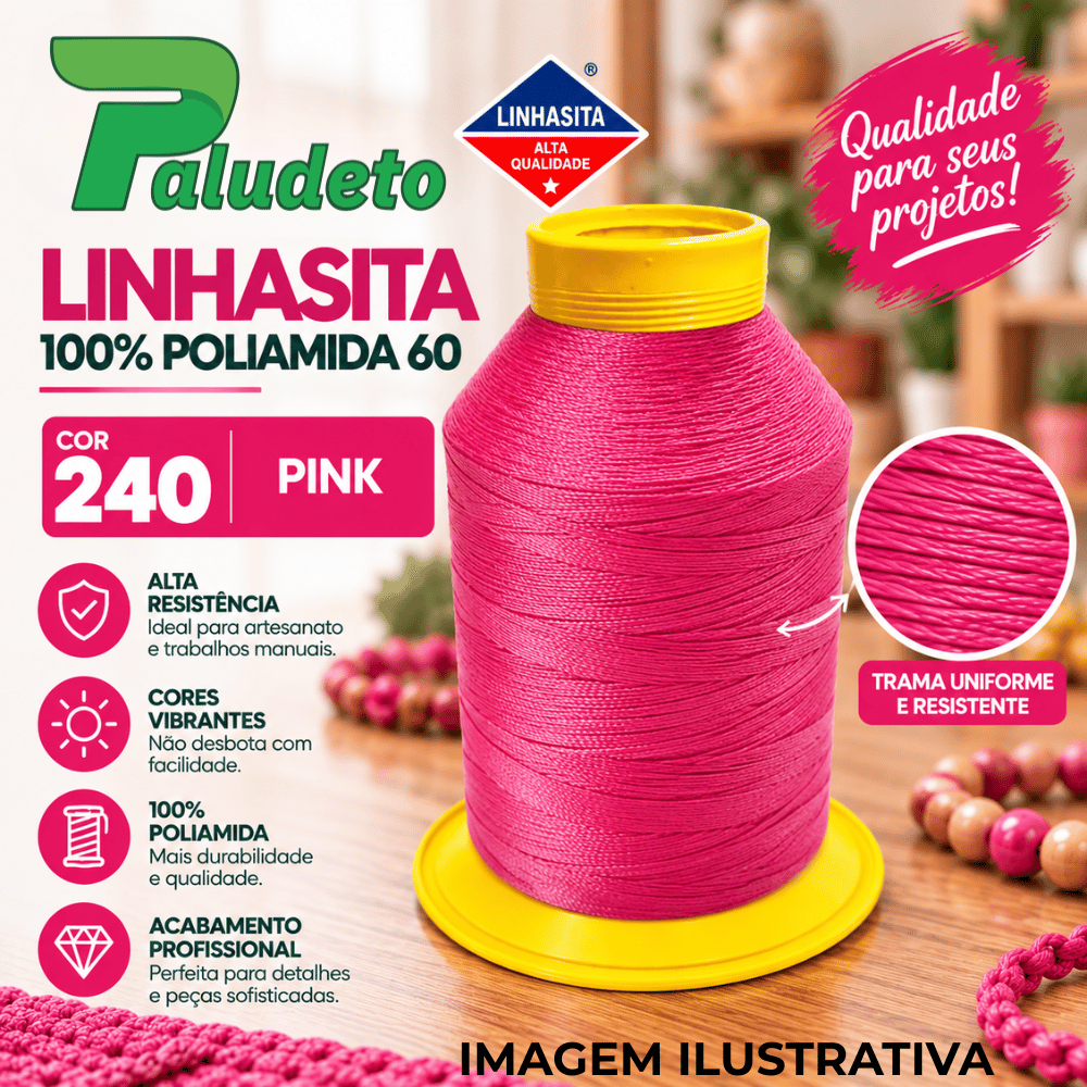 LINHASITA 100% POLIAMIDA 60 COR 240 - PINK