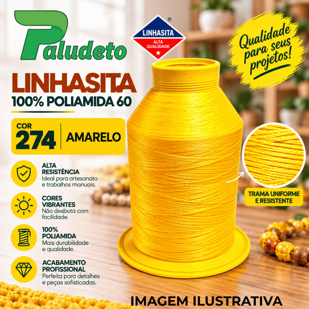 LINHASITA 100% POLIAMIDA 60 COR 274 - AMARELO