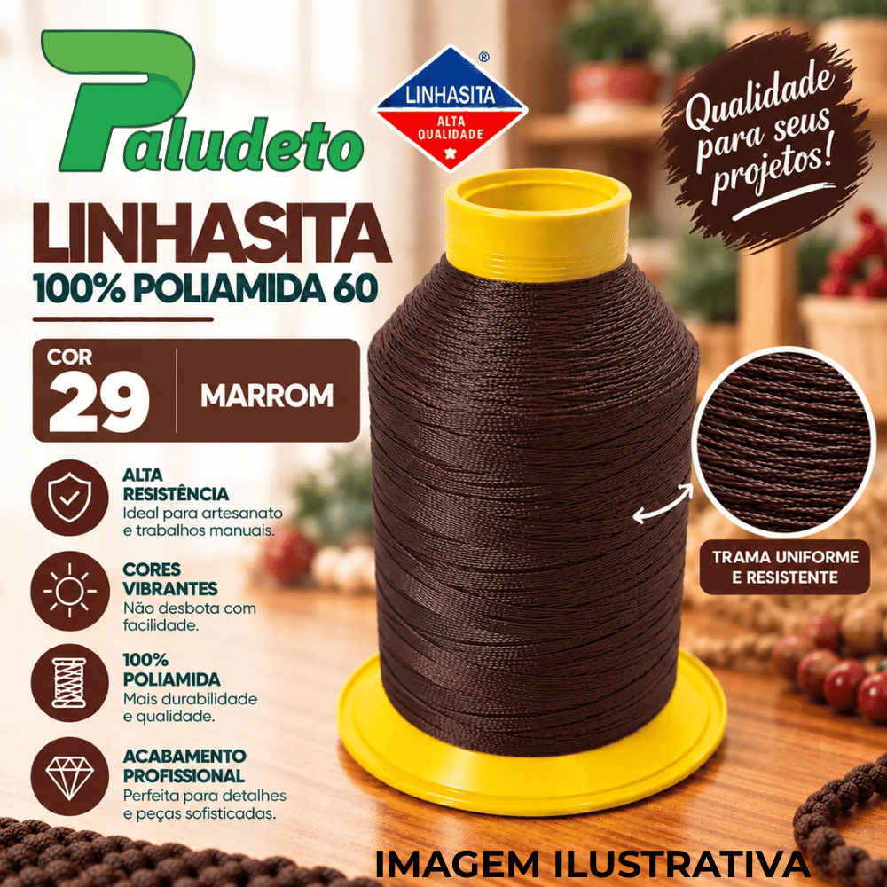 LINHASITA 100% POLIAMIDA 60 COR 29 - MARROM