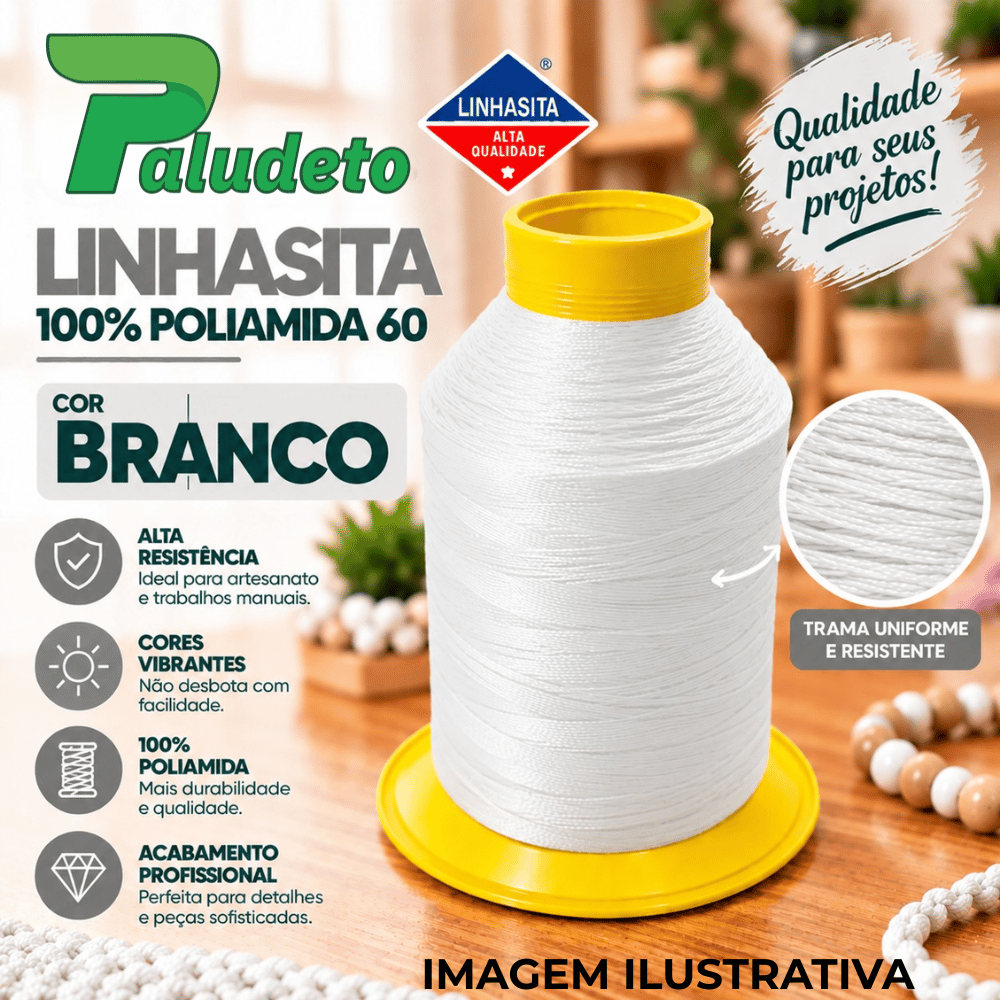 LINHASITA 100% POLIAMIDA 60 COR BRANCO