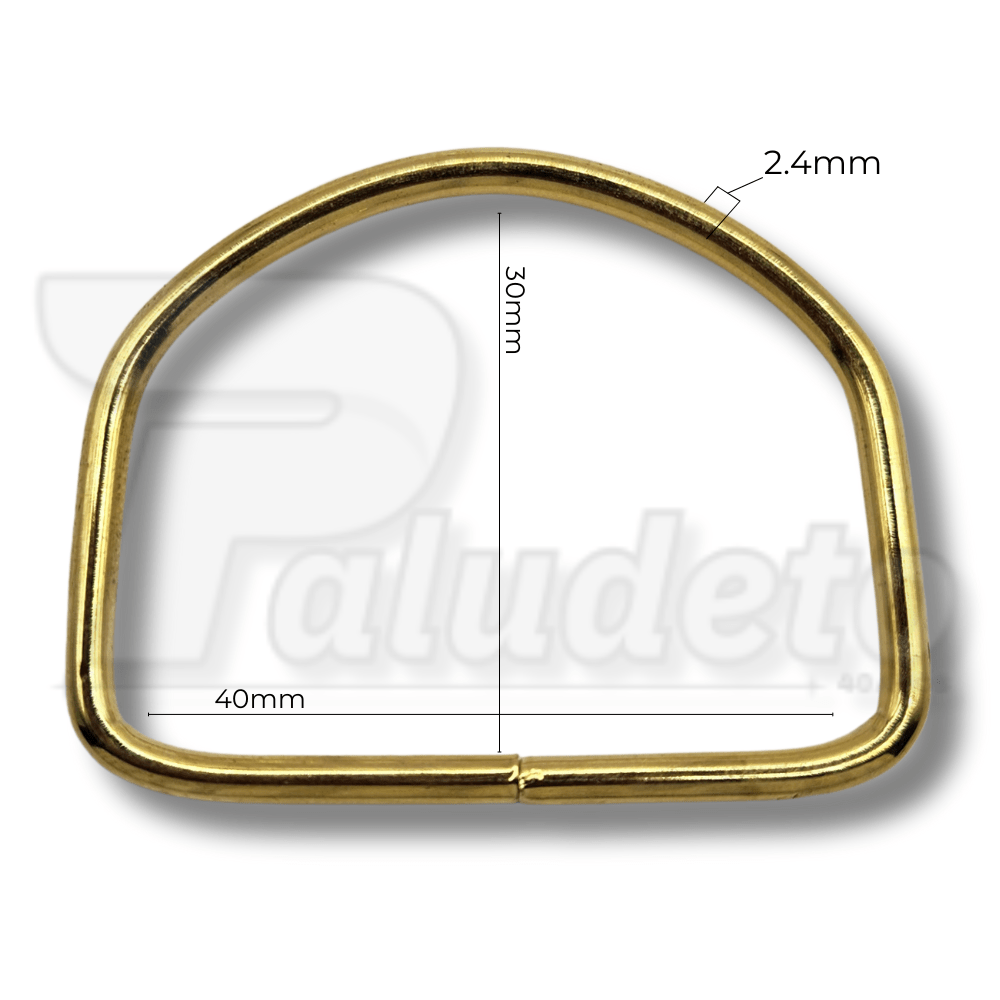 MEIA ARGOLA 40MM DOURADA