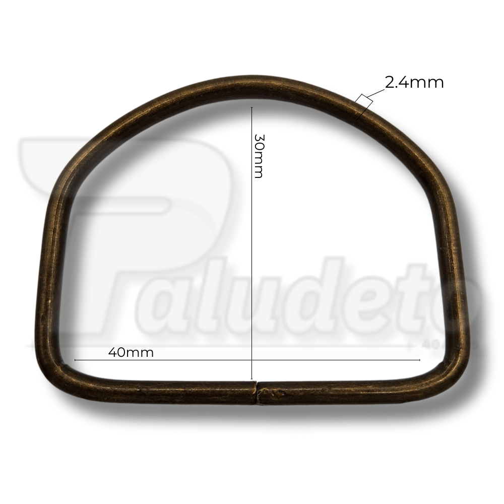 MEIA ARGOLA 40MM OURO VELHO