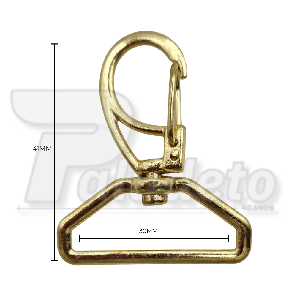 Mosquetão REF 1166 / 30MM Dourado