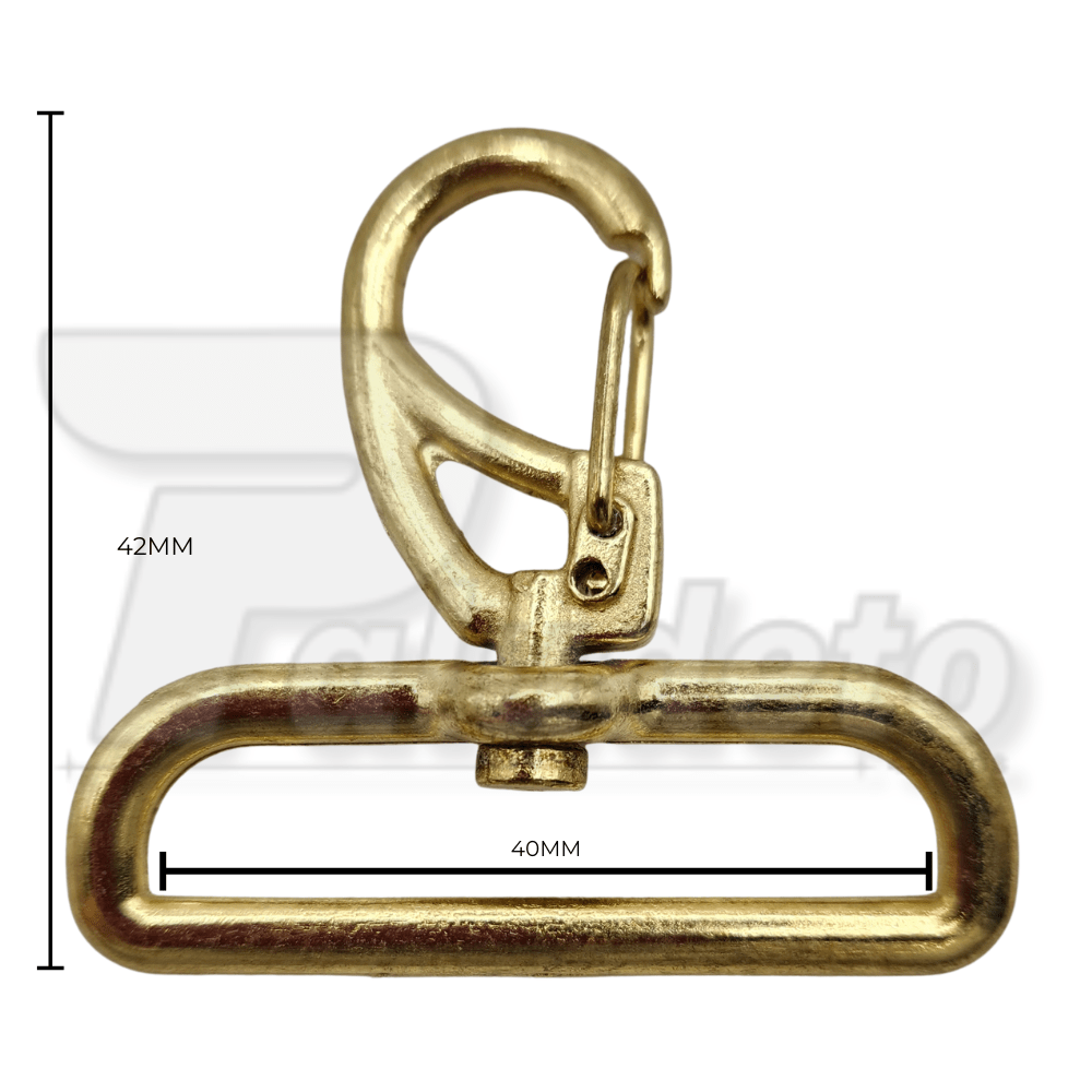 Mosquetão REF M54 / 40MM Dourado