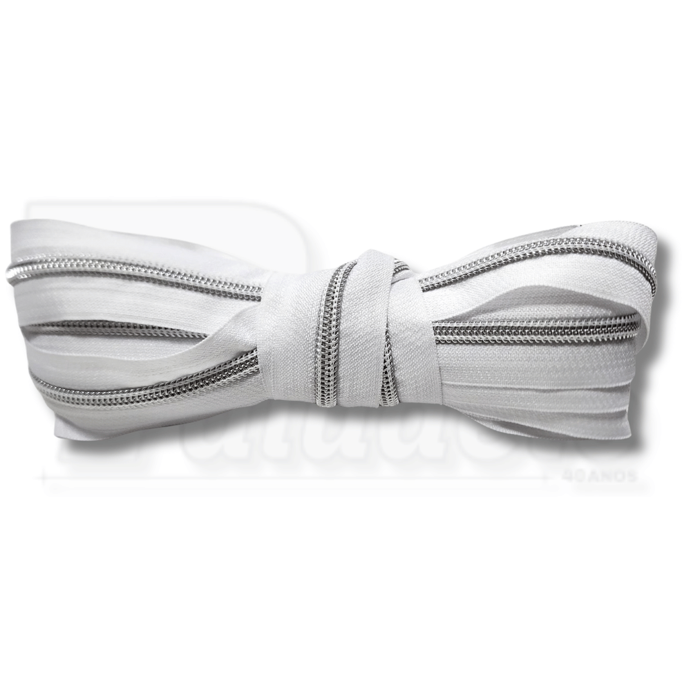Zíper por metro nº 5 Aluminizado - Branco