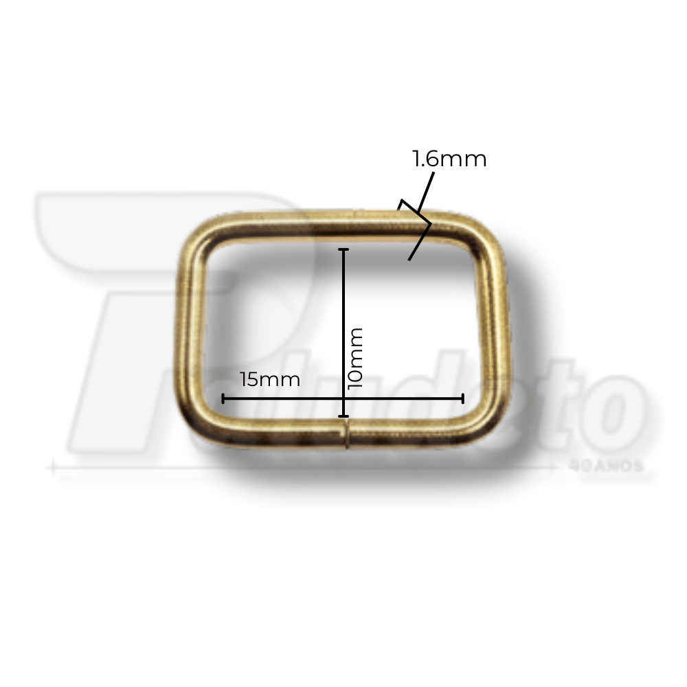 Passador 15mm Dourado