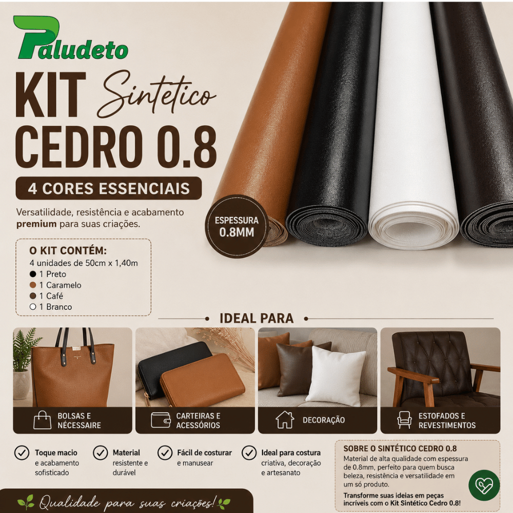Kit Sintético Cedro 0.8 | 4 Cores