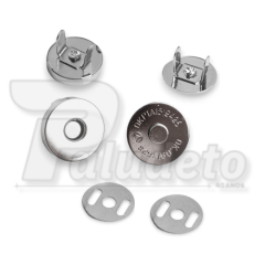 Botão Imantado 14mm Niquelado c/ 10 unid