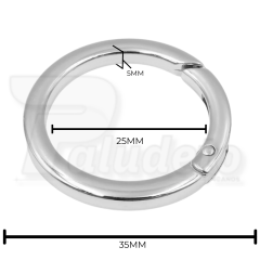 ARGOLA ARTICULADA 25MM NIQUELADO