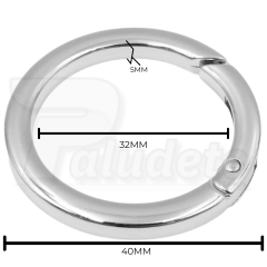 ARGOLA ARTICULADA 32MM NIQUELADO