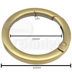 ARGOLA ARTICULADA 32MM OURO VELHO