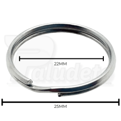 Argola para chaveiro 22mm - C/ 10 UNID