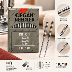 Agulha Organ 110/18 Máq Reta Industrial Agulha Organ 110/18 Máq Reta Industrial