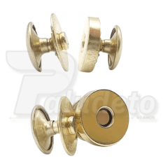 Botão Imantado com Acabamento Duplo - 18mm Dourado - CAIXA