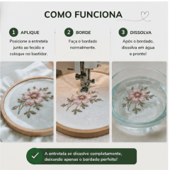 Entretela Hidrossolúvel para Bordar Entretela Hidrossolúvel para Bordar