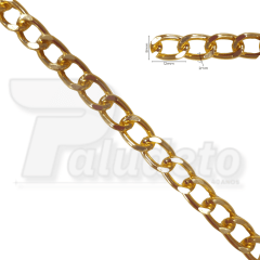 Corrente de Alumínio 2.0mm - Dourado