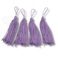 Pingente Tassel de Seda 8 cm -  4 Unid - LILAS