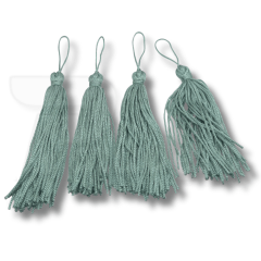 Pingente Tassel de Seda 8 cm -  4 Unid - Verde Oliva