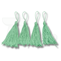 Pingente Tassel de Seda 8 cm -  4 Unid - VERDE CLARO