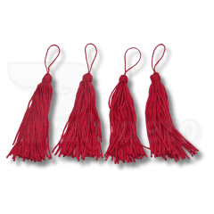 Pingente Tassel de Seda 8 cm - 4 Unid - VERMELHO Pingente Tassel de Seda 8 cm - 4 Unid - VERMELHO