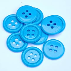 Botão de Casear Ritas 18mm Azul 10unid