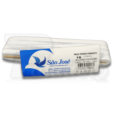 Elástico São José nº 16 LARG 10mm X 10MT Branco