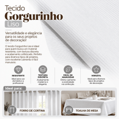 TECIDO GORGORINHO LISO LARG 1,50 - BRANCO