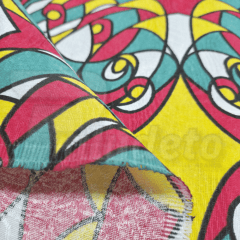 Tecido Jacquard LG 1,40MT - Abstrato Amarelo