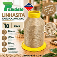 LINHASITA 100% POLIAMIDA 60 COR 18 - BEGE