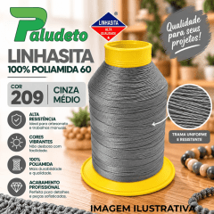 LINHASITA 100% POLIAMIDA 60 COR 209 - CINZA ESCURO