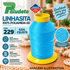 LINHASITA 100% POLIAMIDA 60 COR 229 - AZUL CELESTE