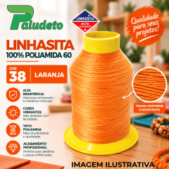 LINHASITA 100% POLIAMIDA 60 COR 38 - LARANJA