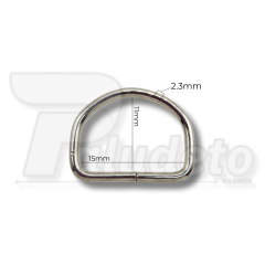 MEIA ARGOLA 15MM NIQUELADA
