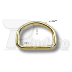 MEIA ARGOLA 20MM DOURADA