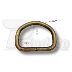 MEIA ARGOLA 20MM OURO VELHO