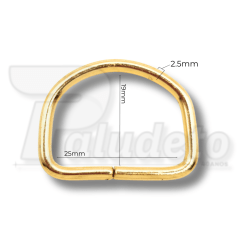 MEIA ARGOLA 25MM CATAFORÉTICO