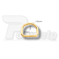 MEIA ARGOLA 10MM CATAFORÉTICO