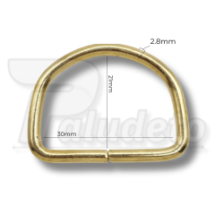 MEIA ARGOLA 30MM DOURADA