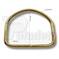 MEIA ARGOLA 40MM DOURADA