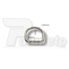 MEIA ARGOLA 10MM NIQUELADO