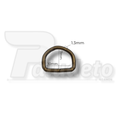 MEIA ARGOLA 10MM OURO VELHO