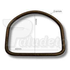 MEIA ARGOLA 40MM OURO VELHO