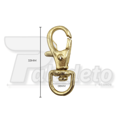 Mosquetão Ref 1044 / 08mm Dourado