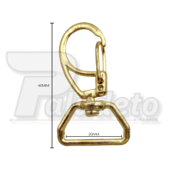 Mosquetão REF 1166 / 20MM Dourado